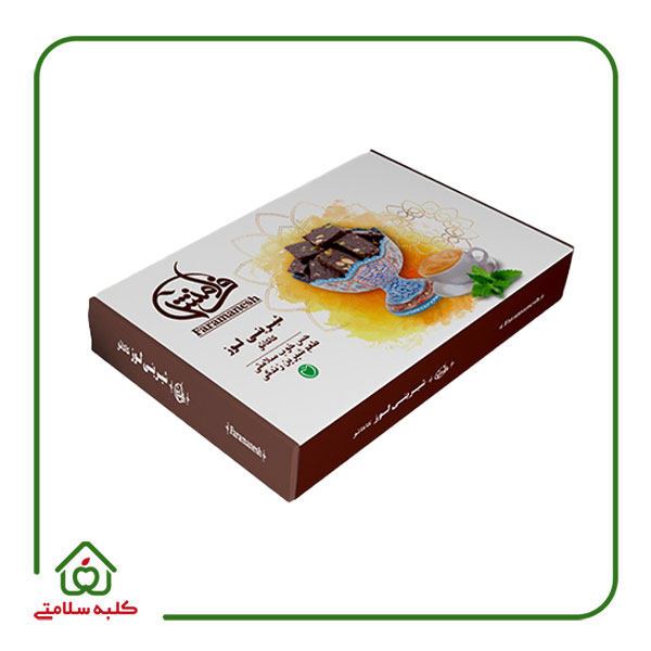 لوز نارگیلی فرامنش بدون قند با طعم قهوه